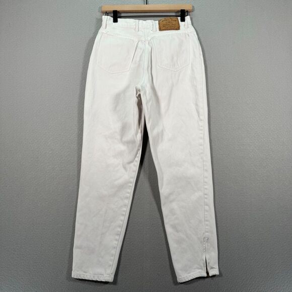 Vintage Anchor Blue Jeans Womens 11 Pleated Baggy White 90s Y2K Skater High Rise - Picture 2 of 15